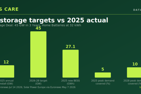 EU Storage Deal: 45 GW in 3 Years, Home Batteries at 32 kWh