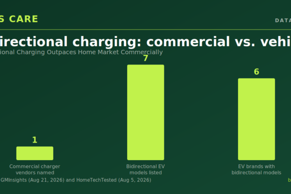 Bidirectional Charging Outpaces Home Market Commercially