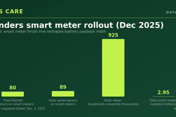 Flanders’ smart meter finish line reshapes battery payback math