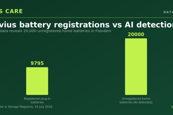 Fluvius data reveals 20,000 unregistered home batteries in Flanders