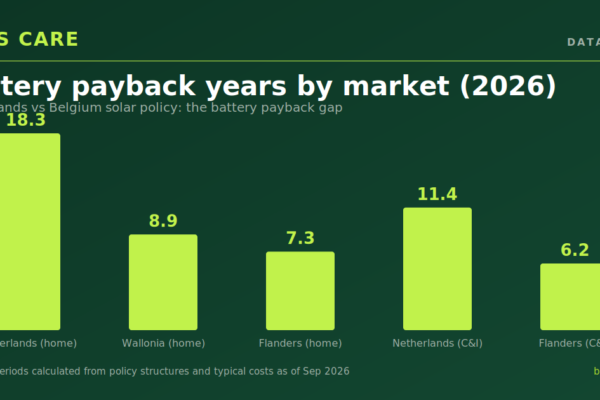 Netherlands vs Belgium solar policy: the battery payback gap